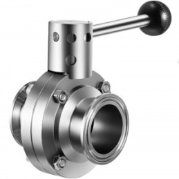 SS FERRULE BUTTERFLY VALVE  4" 102MM