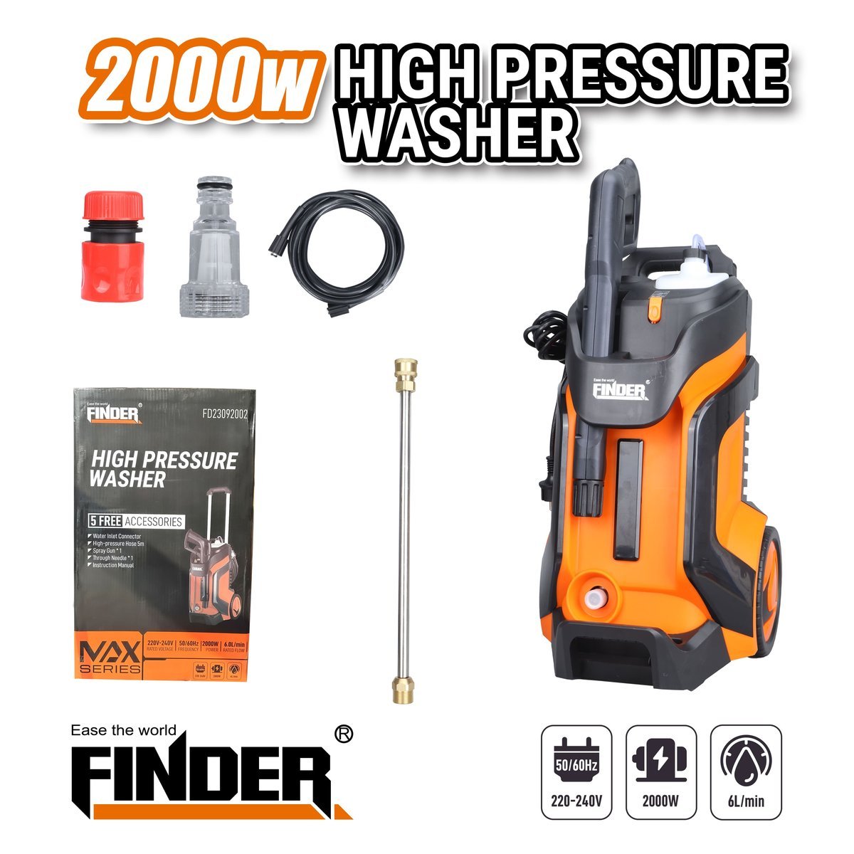 مضخة غسيل FINDER 140 BAR 2000W