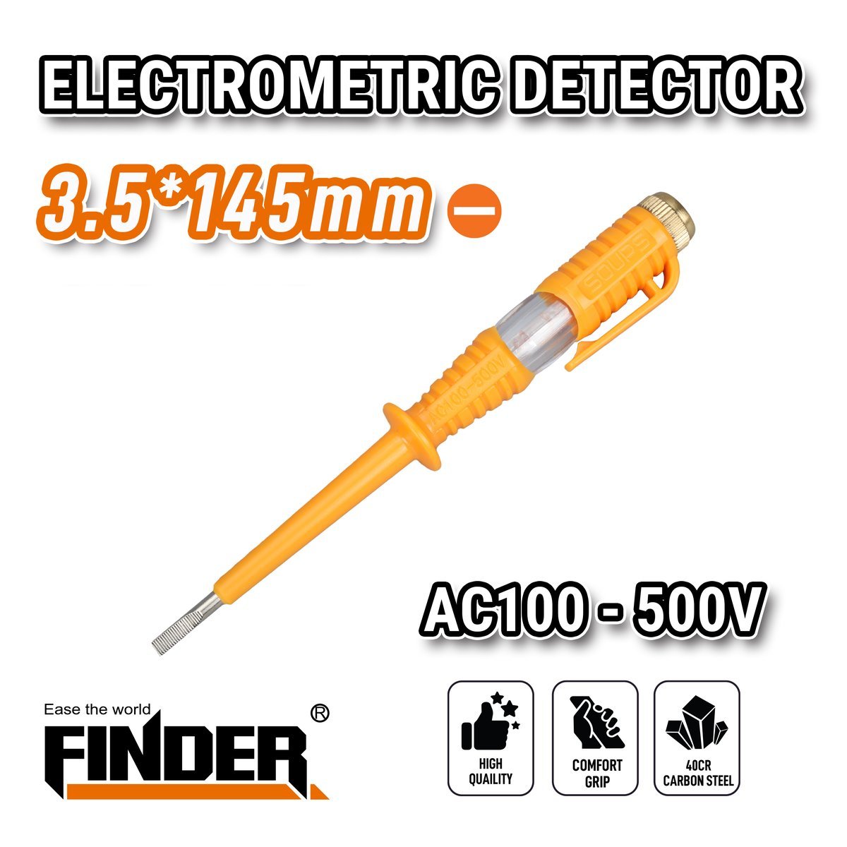 مفك كهرباء  تستر FINDER 3.5 x 145