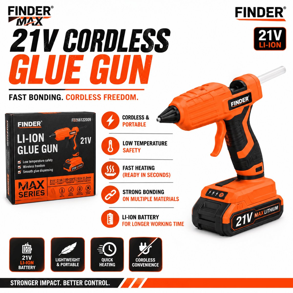 فرد شمع سليكون شحن FINDER 21V