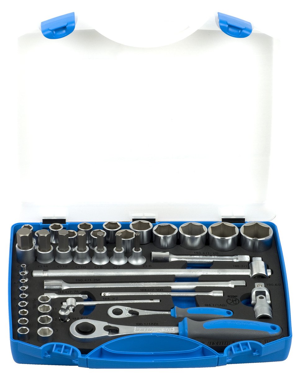 "طقم بوكس مسدس وبوكس الن 1/4"+ 1/2 * 4 - 32 / 43 PCS 190BI6P43 UNIOR