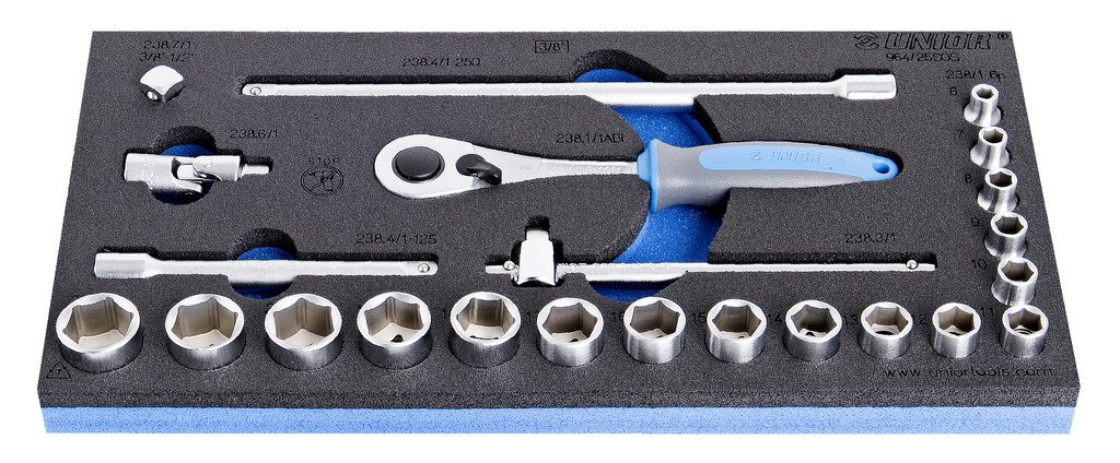 اسفنجة بوكسات 3/8"+ ذراع * 23 PCS 964/25SOS UNIOR