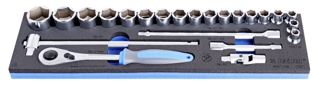 اسفنجة بوكسات 1/2" + ذراع + وصلات * 23 PCS 964ECO19 UNIOR