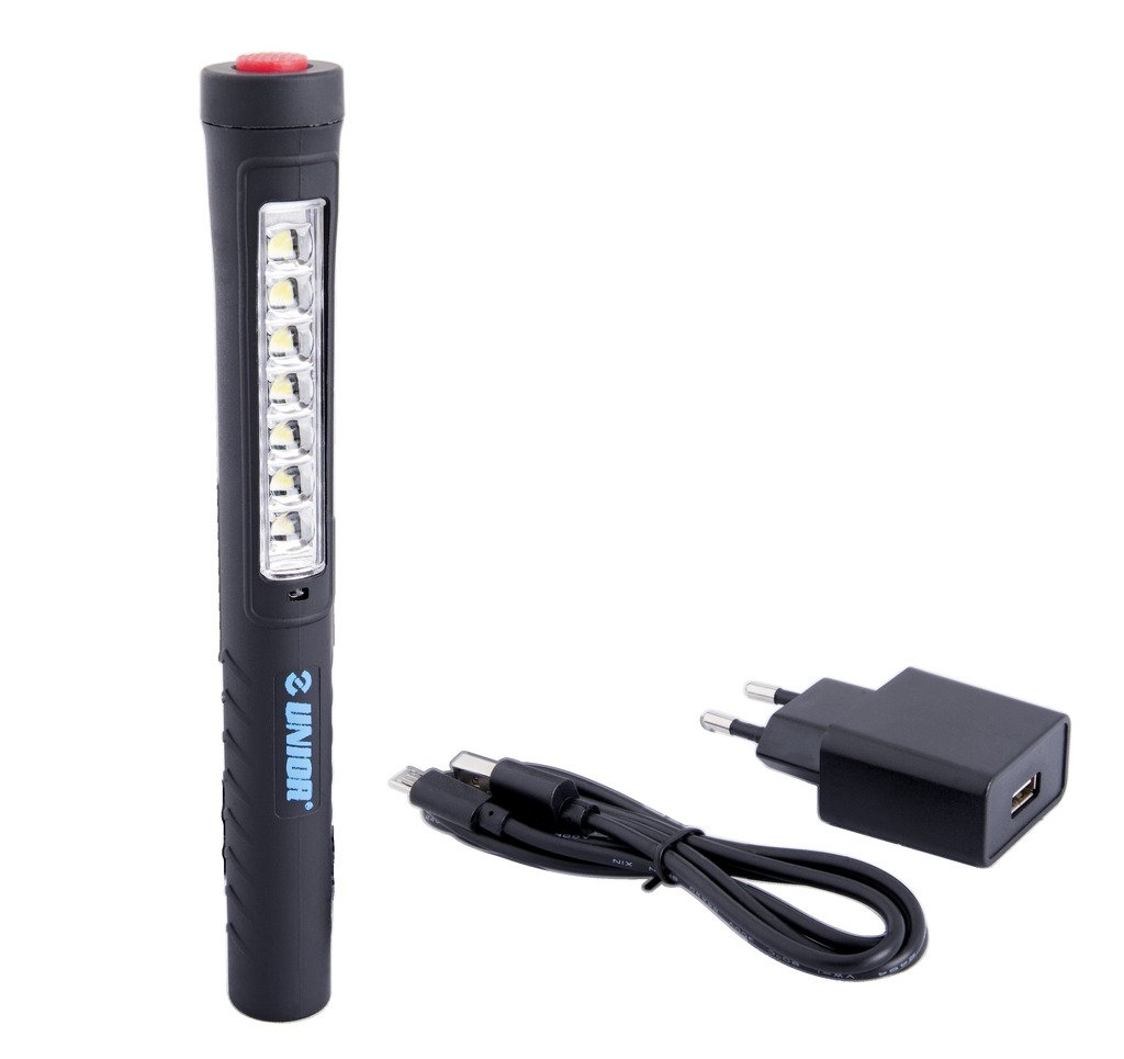 ضوء ليد/كشاف L: 170 ملم; Ø: 22 ملم; 100 - 130 lm LED light: front 7 pcs * 1.5 W + top 1 pc * 1 W on/off switch on the top magnetic clip durable housin