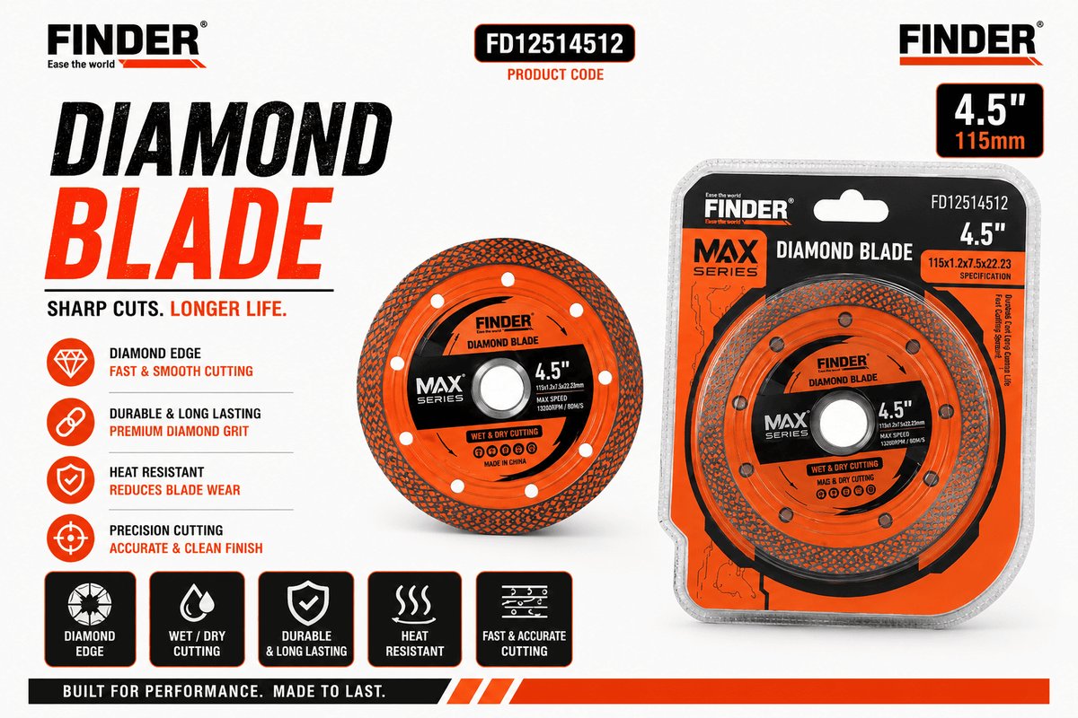 صينية قص جرانيت  رخام  حجر 4.5" FINDER MAX FD12514512