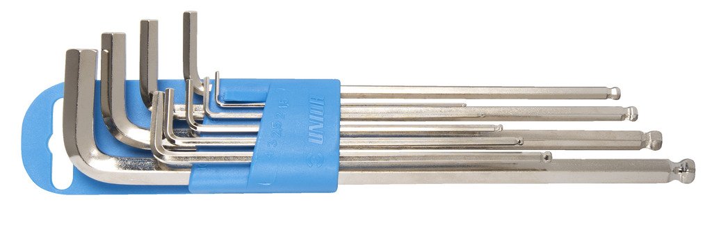 طقم مفتاح الن جل طويل 1.5 - 10 / 9 PCS 9* ball-end hex wrench, long type (article 220/3SL) dim. 1.5, 2, 2.5, 3, 4, 5, 6, 8, 10 on plastic clip 220/3SL
