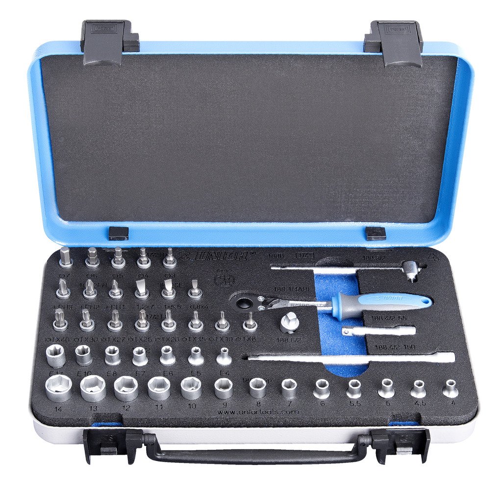 طقم بوكسات 1/4" مع ذراع * 44 PCS 188B UNIOR